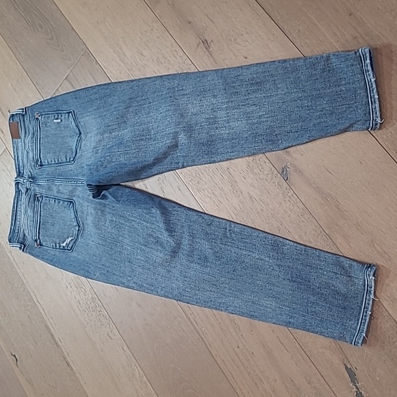 Judy Blue Jeans Women's sz 5/27 Boyfriend Fit Mid Rise Distressed Denim Jeans - Picture 4 of 15